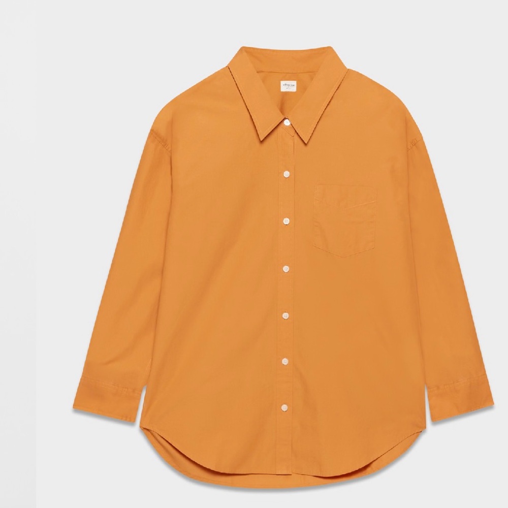 ARITZIA Wilfred Free Shirt, 100% cotton, color Orange, size S